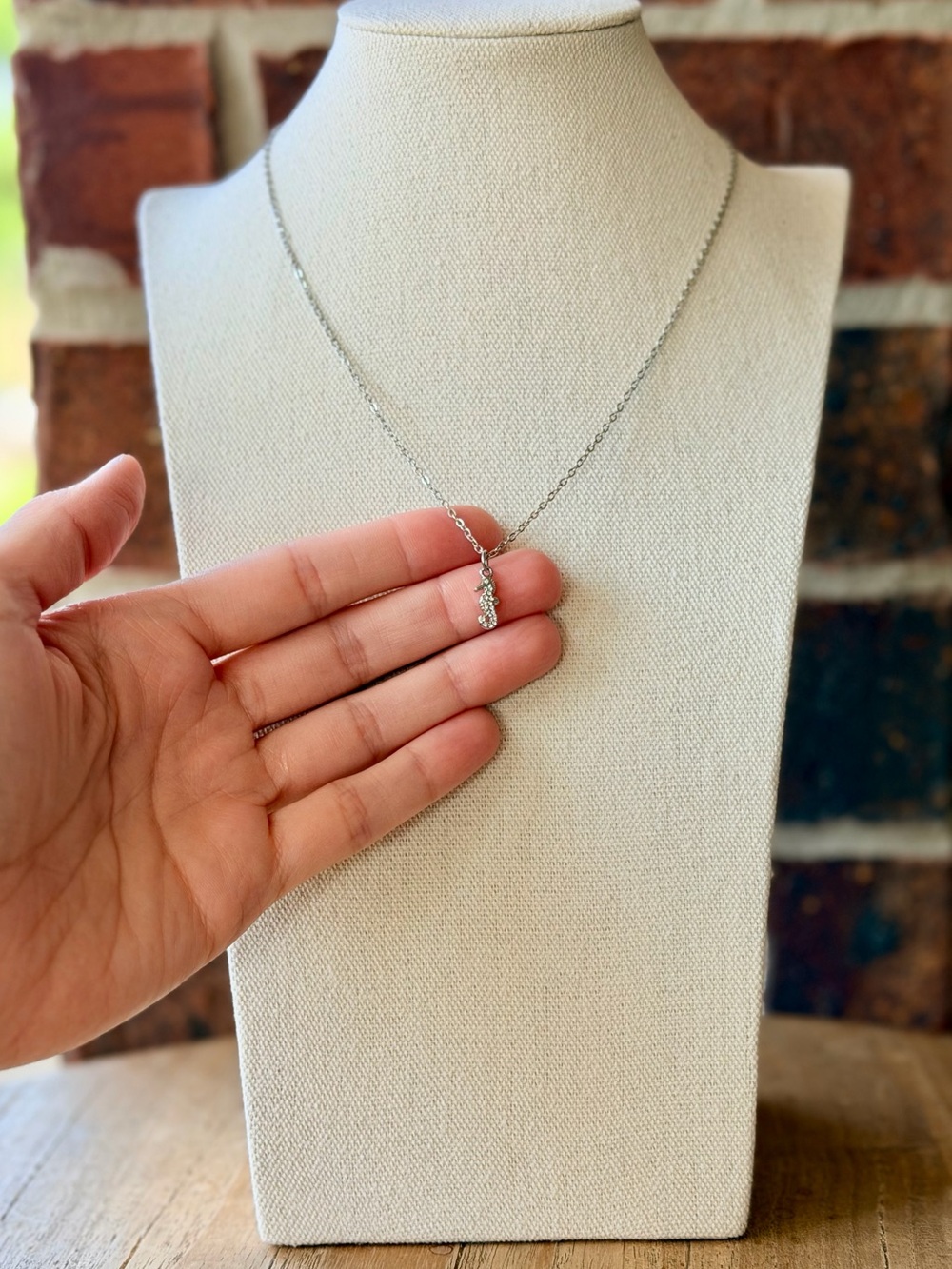Diamond Seahorse Necklace